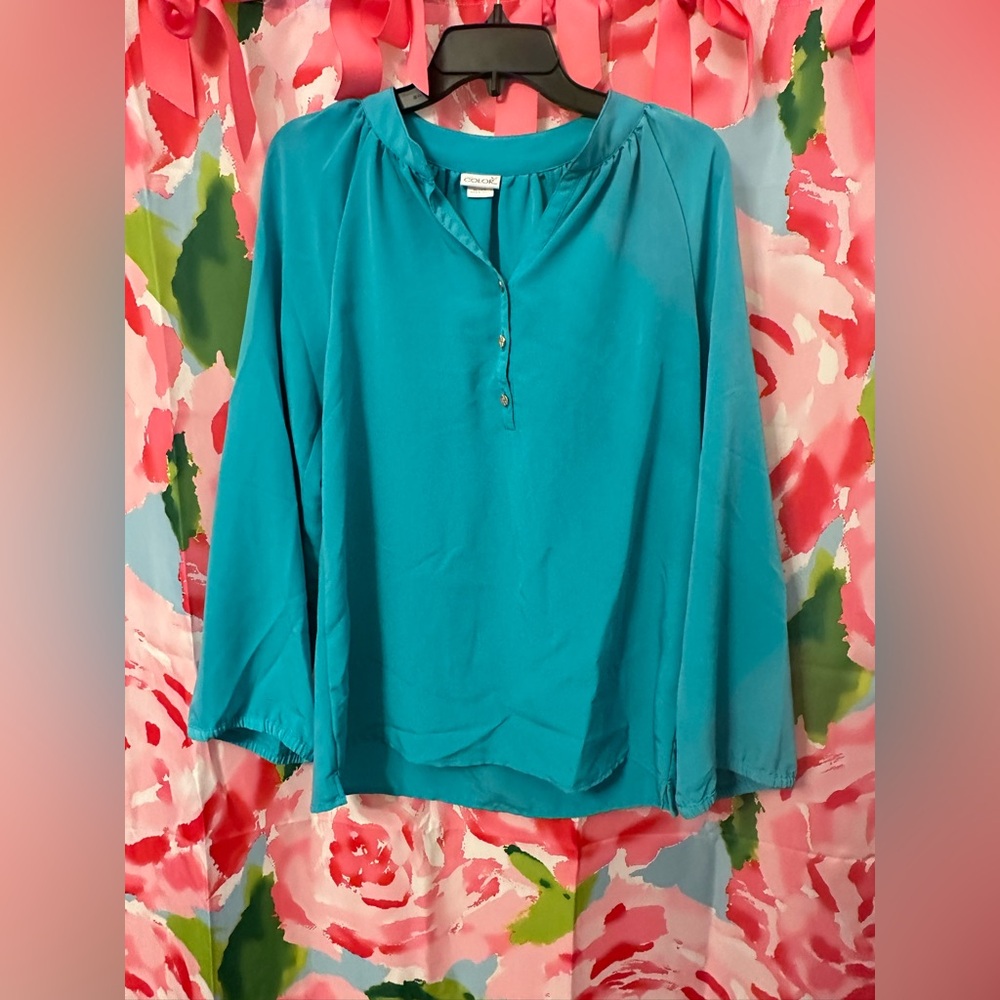 All For Color Blouse - Teal